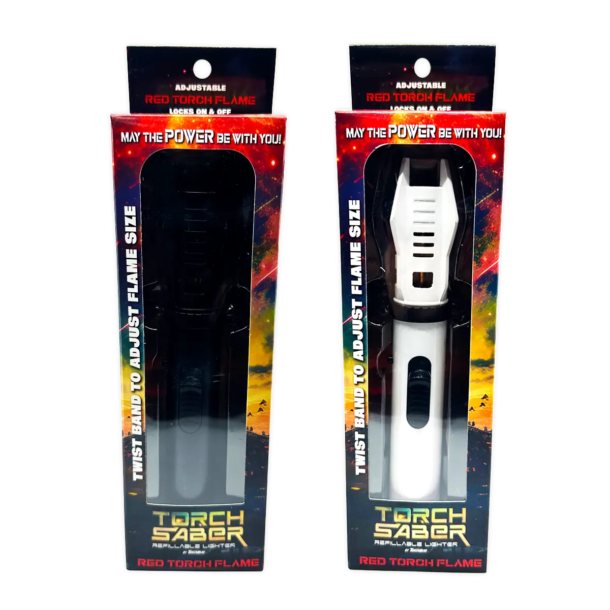 Torch Saber Torch Lighter with Red Flame - 6 Pieces Per Retail Ready Display 25028 SMOKEZILLA