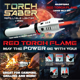 Torch Saber Torch Lighter with Red Flame - 6 Pieces Per Retail Ready Display 25028 SMOKEZILLA