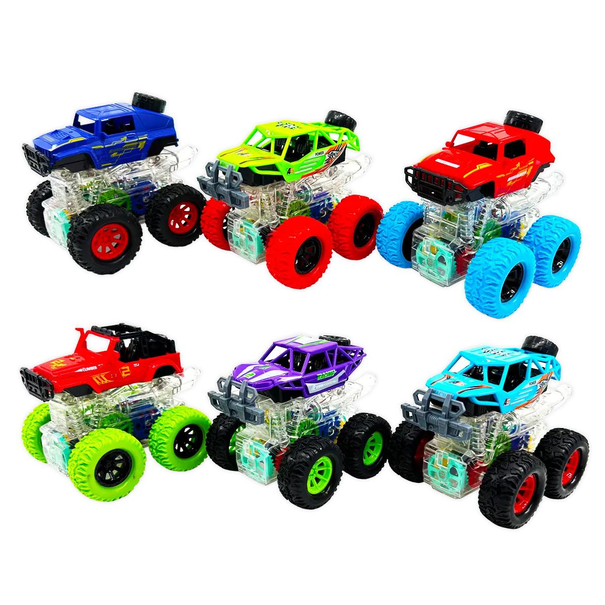 Friction Toy Car Light Up Jumbo Assortment - 6 Pieces Per Display 25030 KIPP BROTHERS