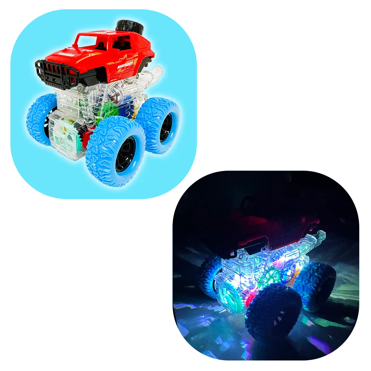 Friction Toy Car Light Up Jumbo Assortment - 6 Pieces Per Display 25030 KIPP BROTHERS