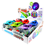 Friction Toy Car Light Up Jumbo Assortment - 6 Pieces Per Display 25030 KIPP BROTHERS