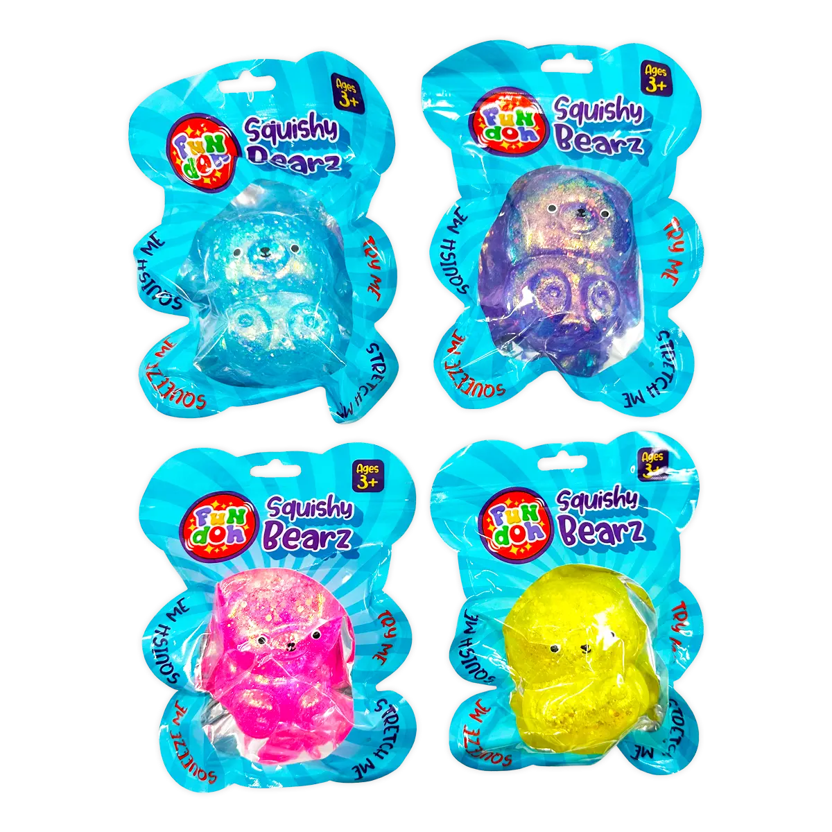 Squish and Squeeze Gummy Bear Toy - 12 Pieces Per Retail Ready Display 25031 KIPP BROTHERS