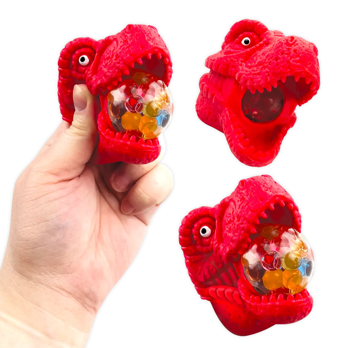 Squish and Squeeze Dino Popper Toy - 12 Pieces Per Retail Ready Display 25033 KIPP BROTHERS