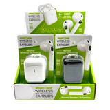 Wireless Earbuds with Case - 6 Pieces Per Retail Ready Display 25046 GADGET GEAR
