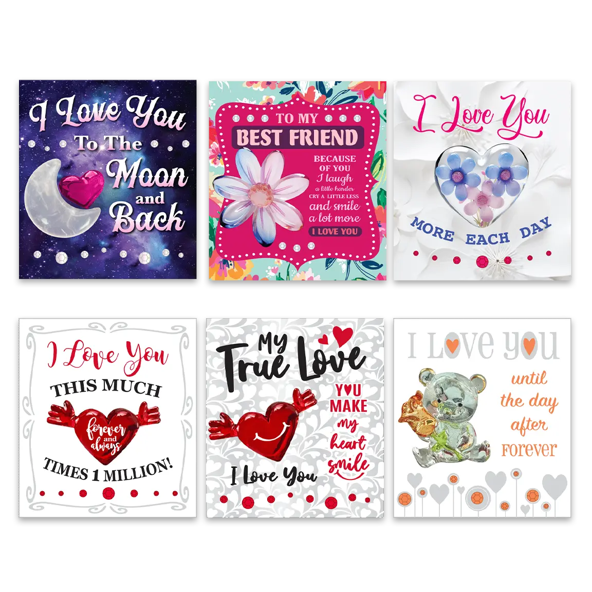 Glass Mini Plaque Keepsake - 6 Pieces Per Retail Ready Display 25056 NOVELTY INC