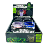 Small Metallic Glass Storage Jar - 6 Pieces Per Retail Ready Display 25060 SMOKEZILLA