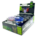 Small Metallic Glass Storage Jar - 6 Pieces Per Retail Ready Display 25060 SMOKEZILLA