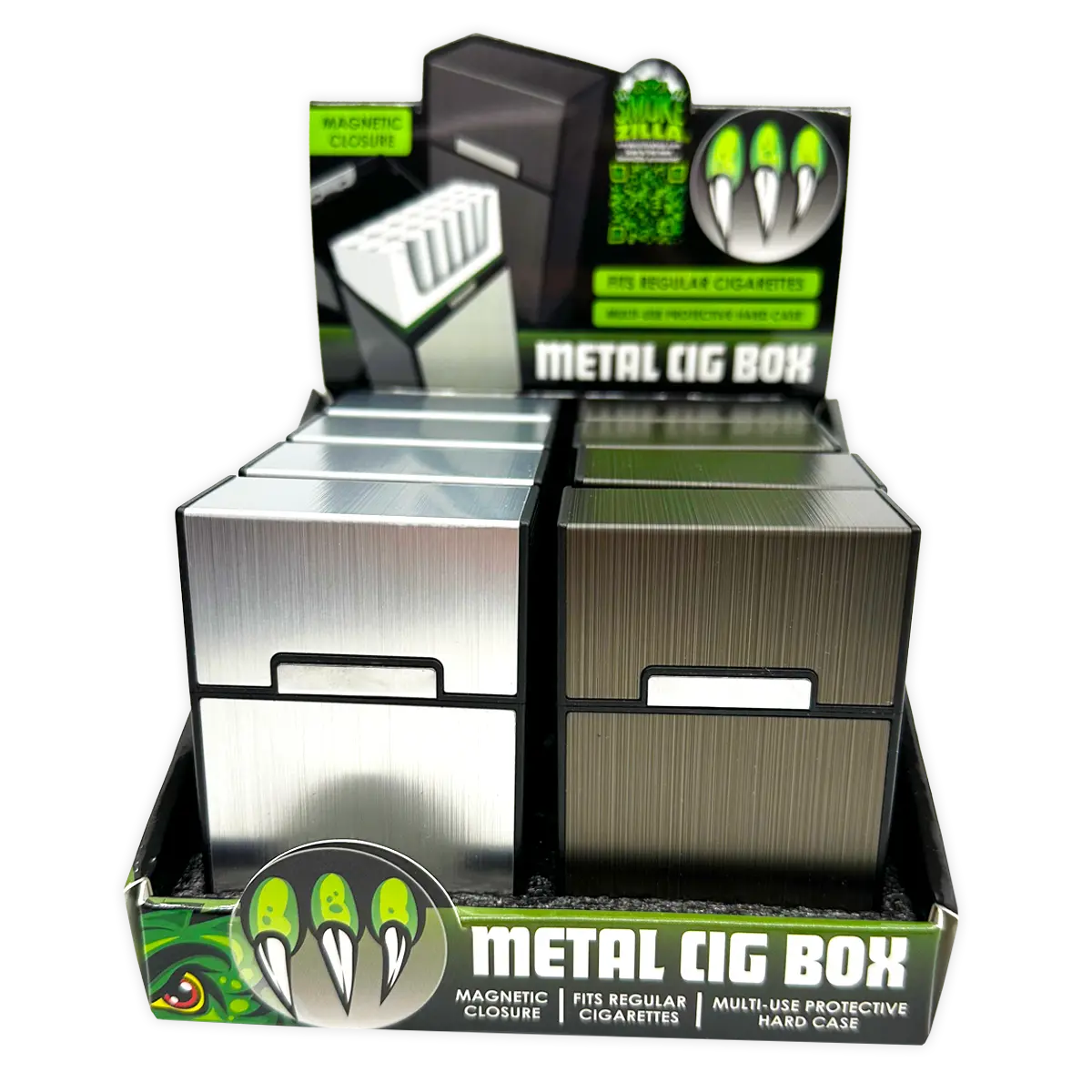 Metal Cigarette Box - 8 Pieces Per Retail Ready Display 25061 SMOKEZILLA