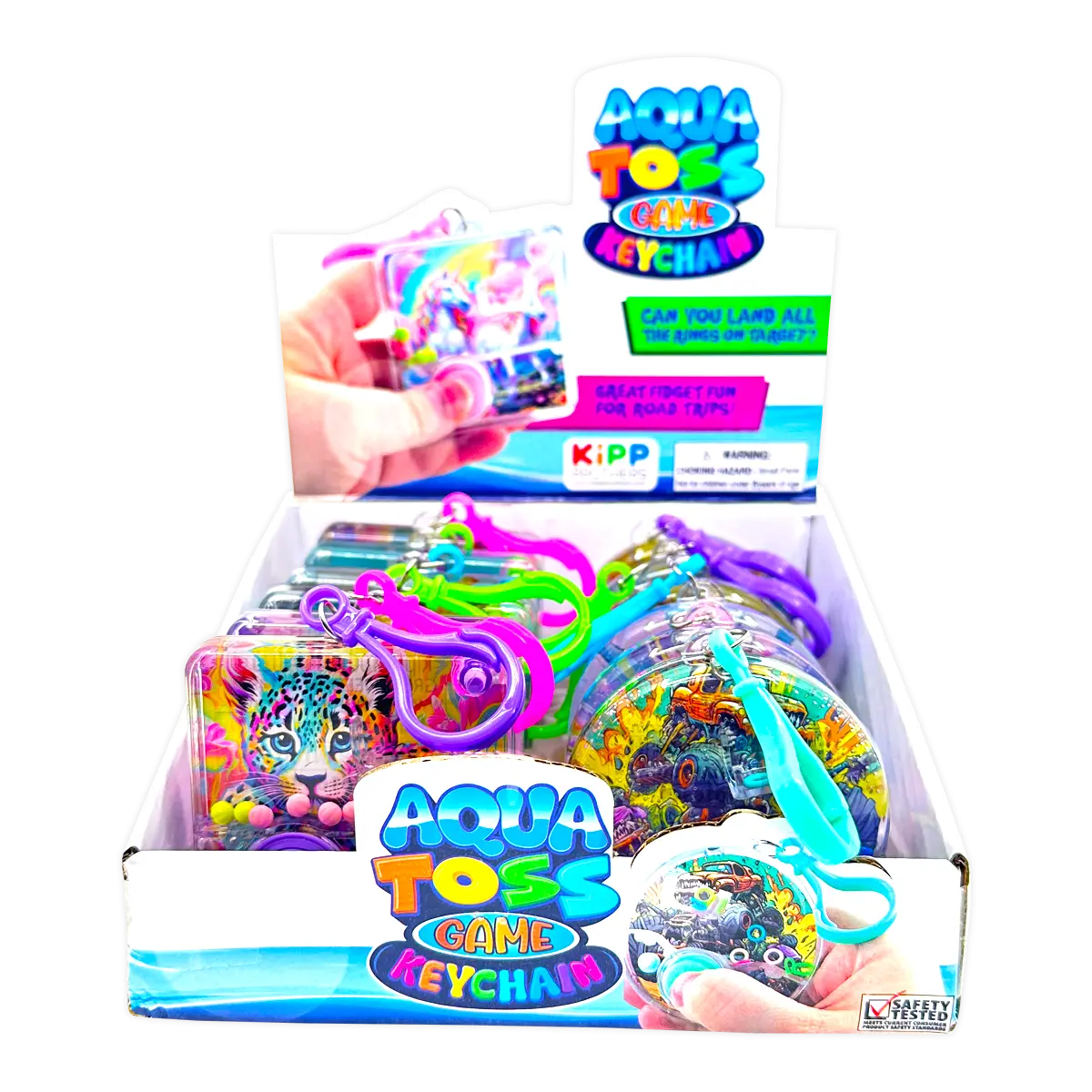 Aqua Ring Water Toss Game Keychain - 12 Pieces Per Retail Ready Display 25068 KIPP BROTHERS