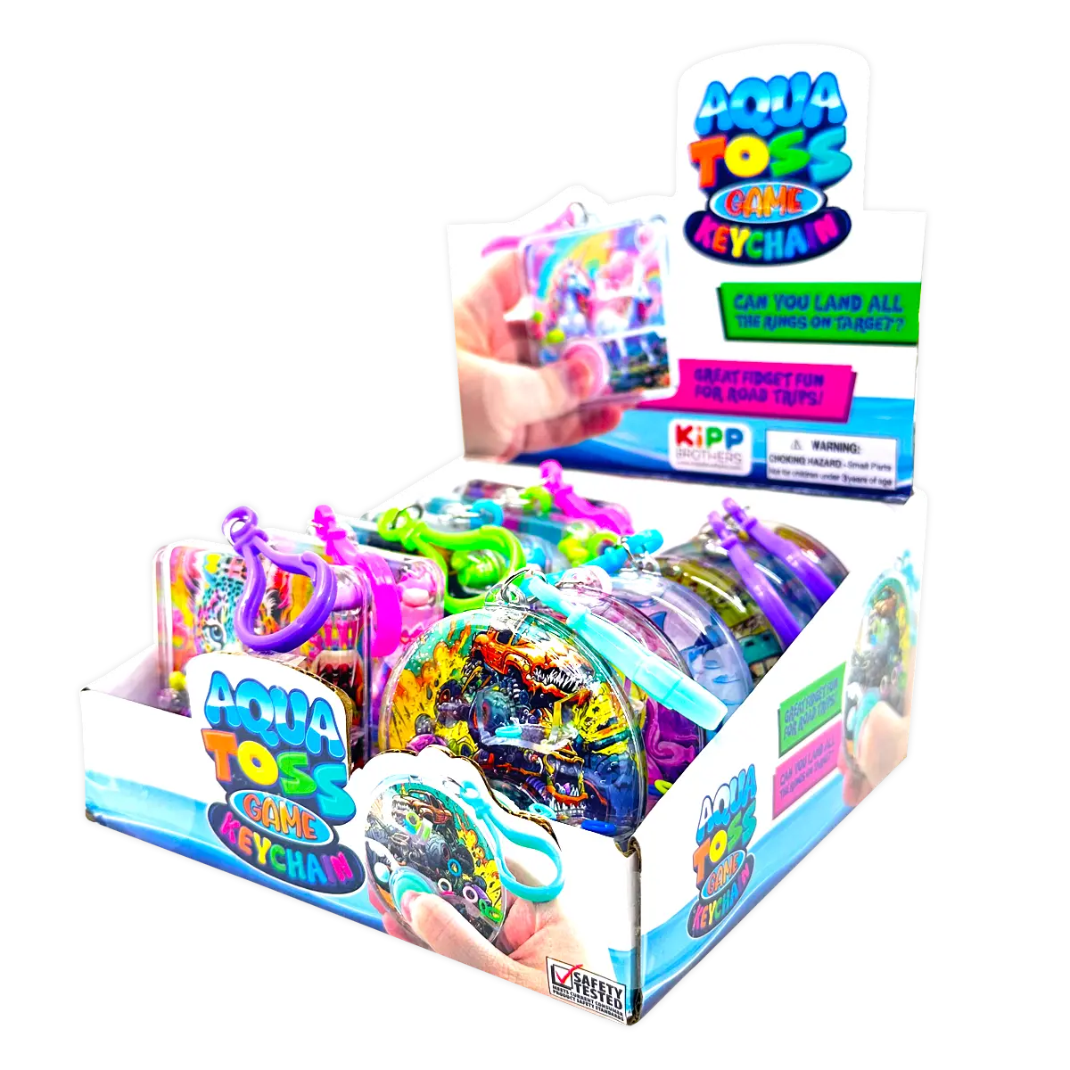 Aqua Ring Water Toss Game Keychain - 12 Pieces Per Retail Ready Display 25068 KIPP BROTHERS