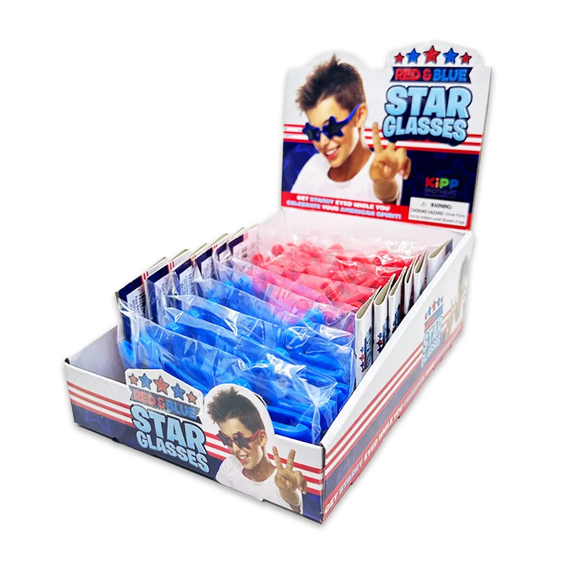 Patriotic Kids Star Sunglasses - 12 Pieces Per Retail Ready Display 25077 KIPP BROTHERS