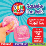 Squish and Squeeze Cube Ball Toy - 12 Pieces Per Retail Ready Display 25082 KIPP BROTHERS