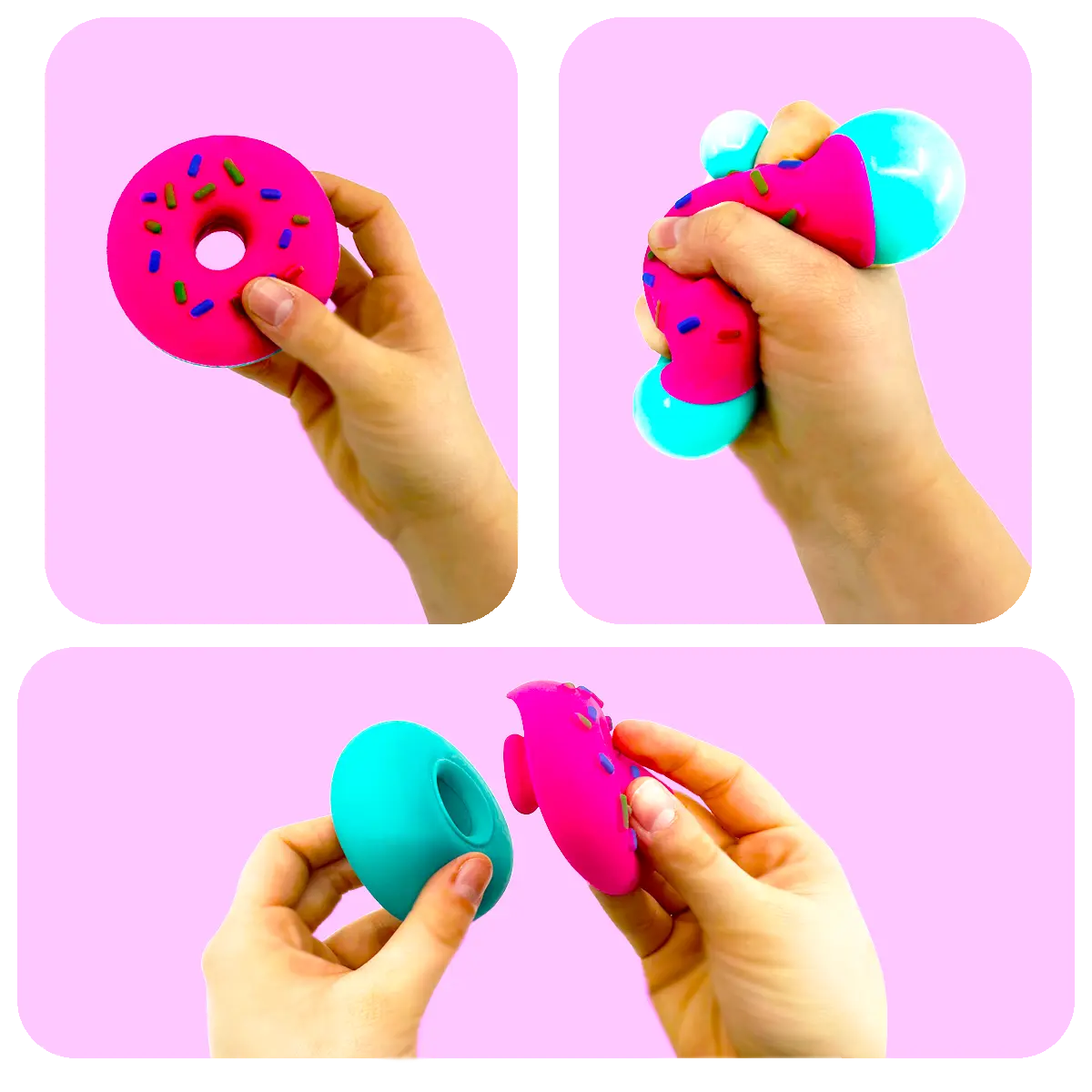 Squish and Squeeze Donut Toy - 12 Pieces Per Retail Ready Display 25083 KIPP BROTHERS