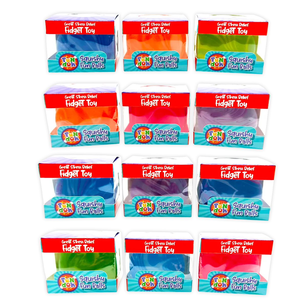 Squish and Squeeze Ball Toy - 12 Pieces Per Retail Ready Display 25084 KIPP BROTHERS