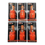 Screwdriver Short Handle with 6 Bits - 6 Pieces Per Retail Ready Display 25087 ROUGHNECK