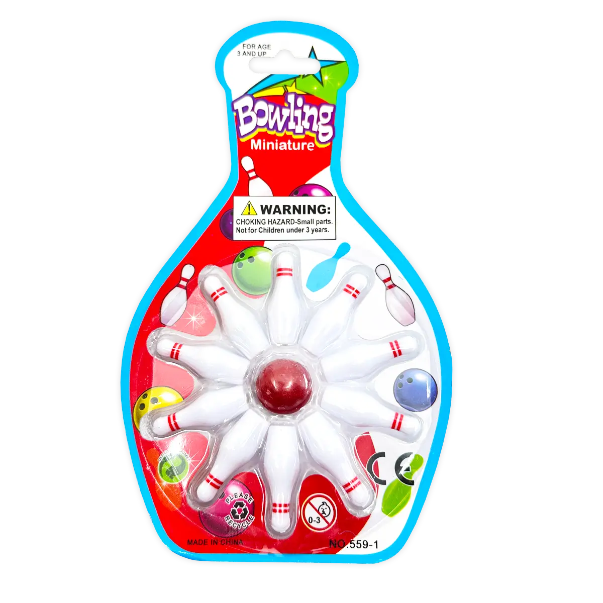 Mini Bowling Game - 12 Pieces Per Retail Ready Display 25102 KIPP BROTHERS