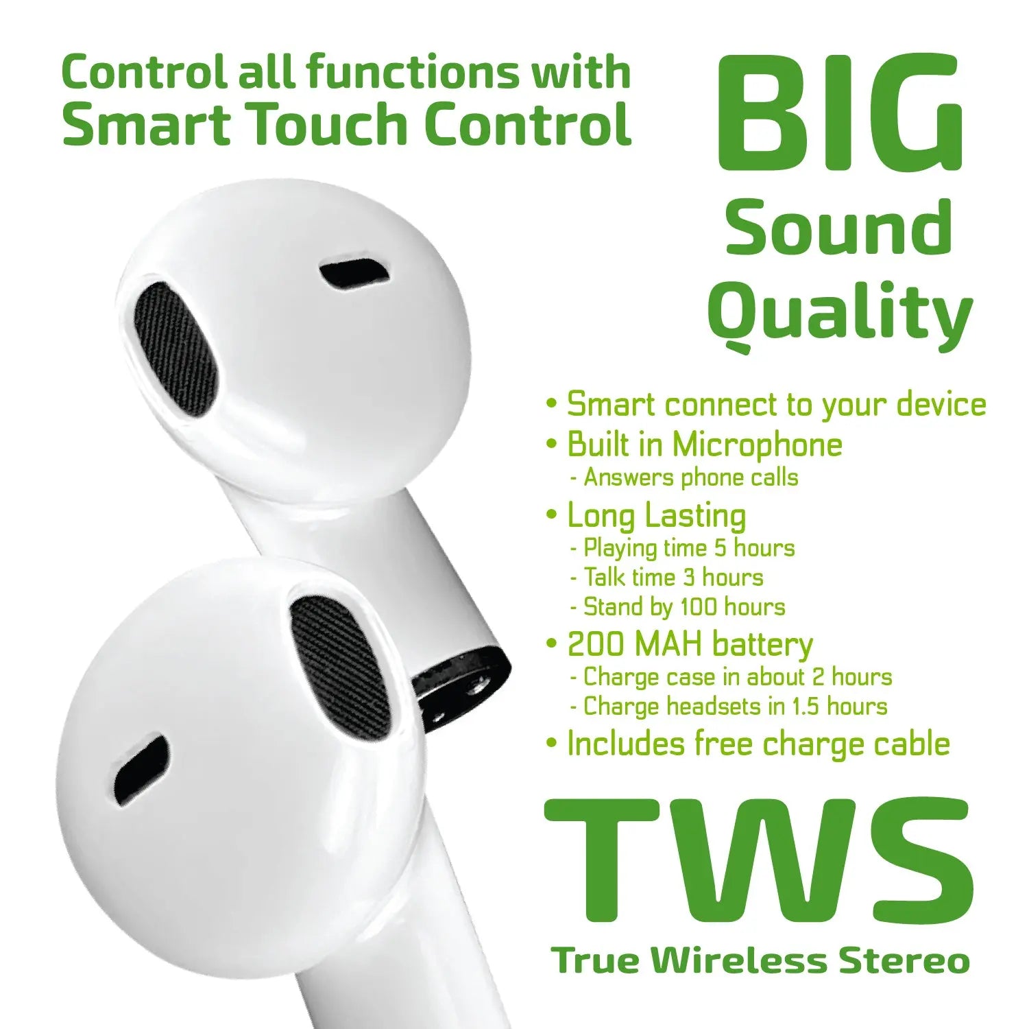Wireless Earbuds with Fidget Spinner Case - 6 Pieces Per Retail Ready Display 25114 GADGET GEAR