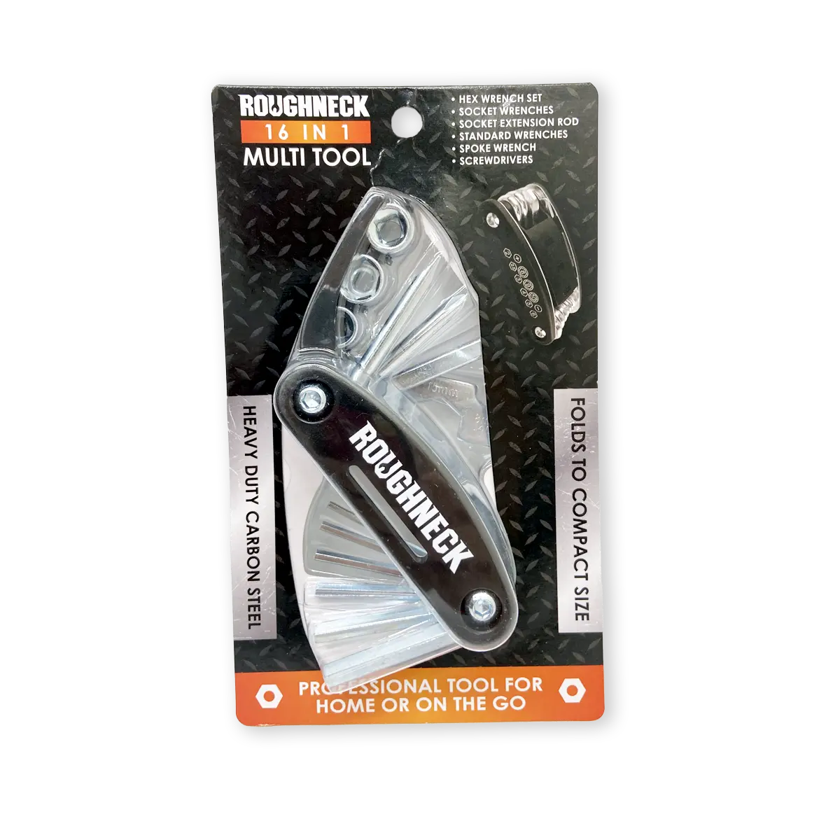 Multi-Tool 16-in-1 Travel - 6 Pieces Per Retail Ready Display 25117 ROUGHNECK