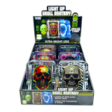 Light-Up Skull Glass Ashtray - 6 Per Retail Ready Display 25121 SMOKEZILLA