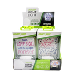 Auto On/Off Sensor Night Light AC Wall - 6 Pieces Per Retail Ready Display 25122 GADGET GEAR
