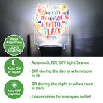 Auto On/Off Sensor Night Light AC Wall - 6 Pieces Per Retail Ready Display 25122 GADGET GEAR