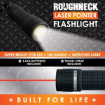 LED Laser Pointer Flashlight with Soft Touch Coating - 6 Pieces Per Retail Ready Display 25149 ROUGHNECK