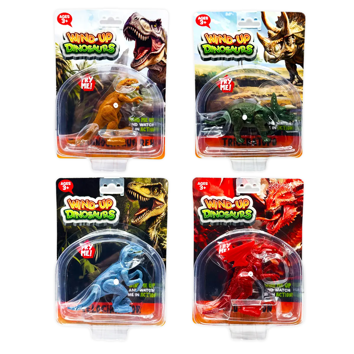 Wind-Up Dinosaur Toy - 12 Pieces Per Retail Ready Display 25172 KIPP BROTHERS