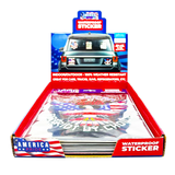 Patriotic USA Flag Decal Stickers - 12 Pieces Per Retail Ready Display 25212 ROUGHNECK