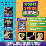 Fidget Space Worm Toy - 12 Pieces Per Retail Ready Display 25217 KIPP BROTHERS
