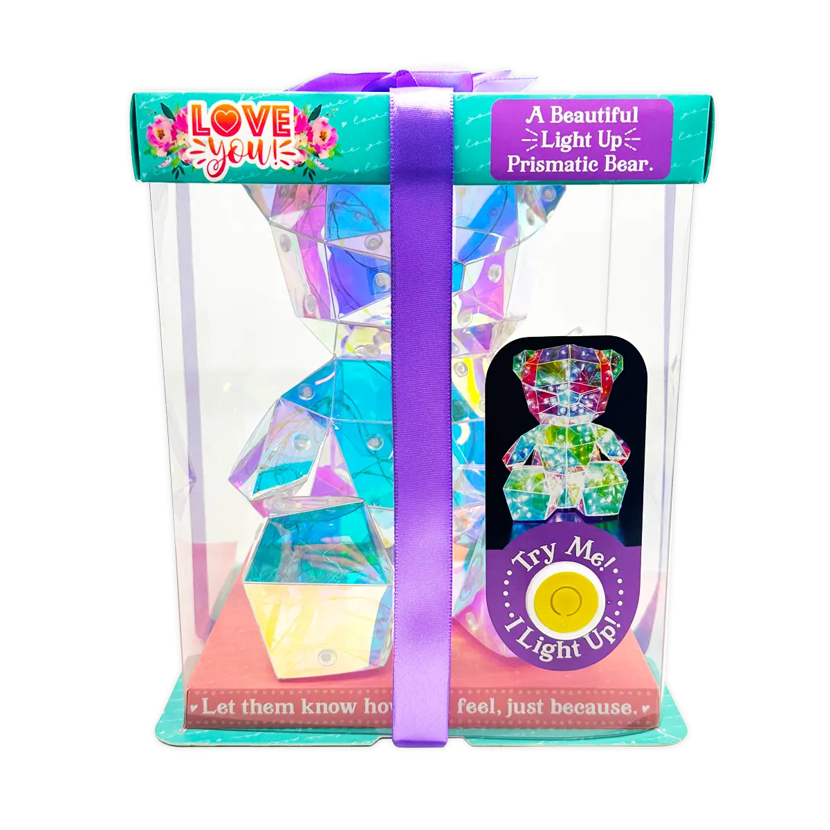 Light-Up Prismatic Bear Keepsake - 1 Piece Per Retail Ready Display 25230 NOVELTY INC