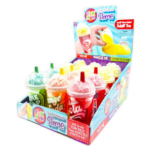 Fun Doh Slush and Popcorn Slime - 12 Pieces Per Retail Ready Display 25260 KIPP BROTHERS