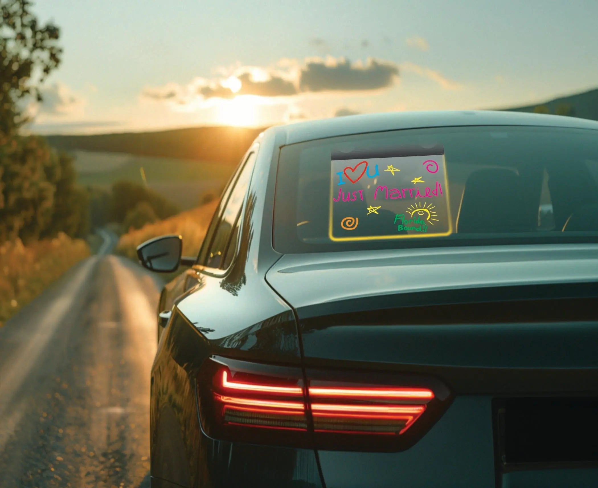 Dry Erase Window Glow Board with Markers - 6 Pieces Per Retail Ready Display 25274 CAR VIBEZ