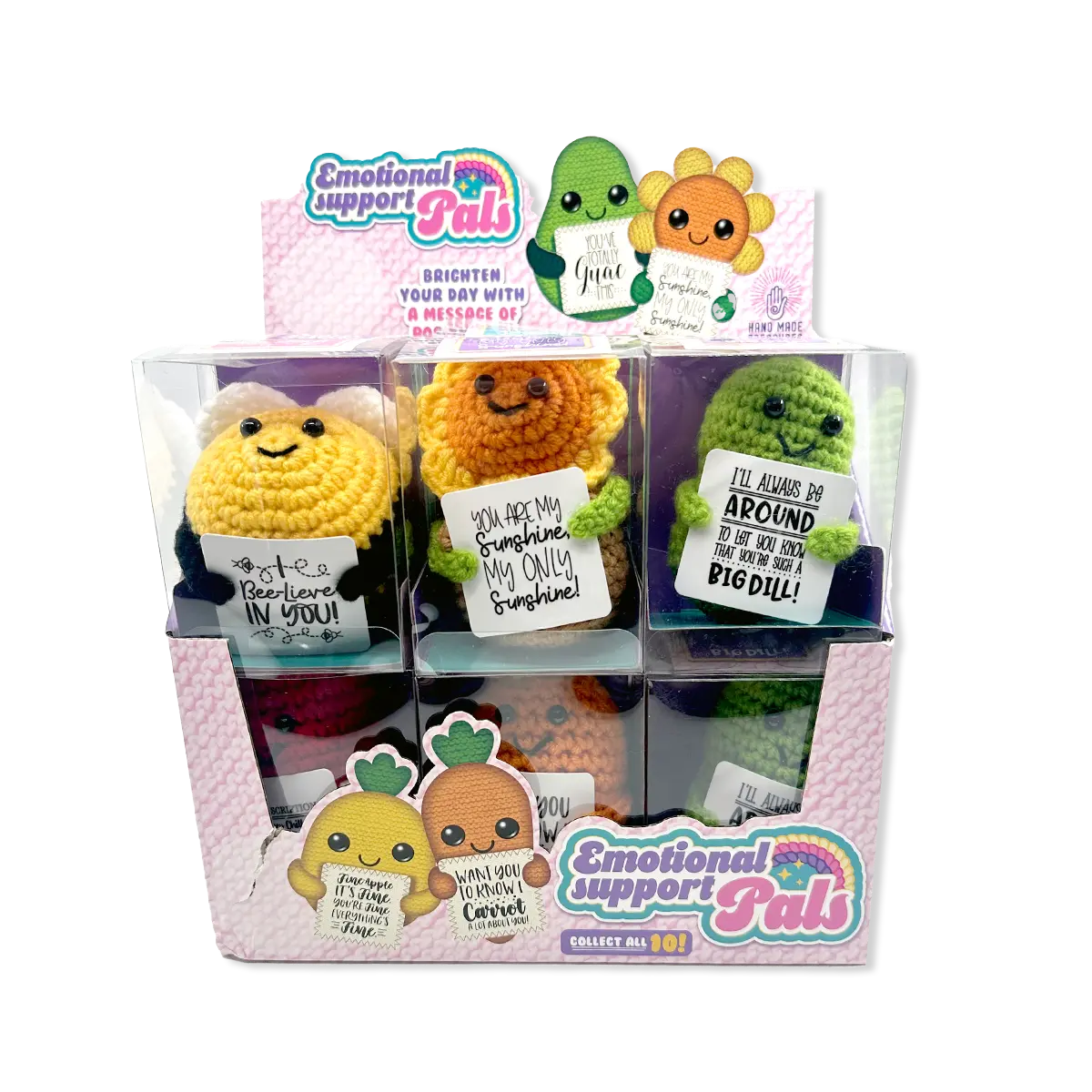 Emotional Support Keepsake Crochet Plush Pals - 12 Pieces Per Retail Ready Display 25287 KIPP BROTHERS
