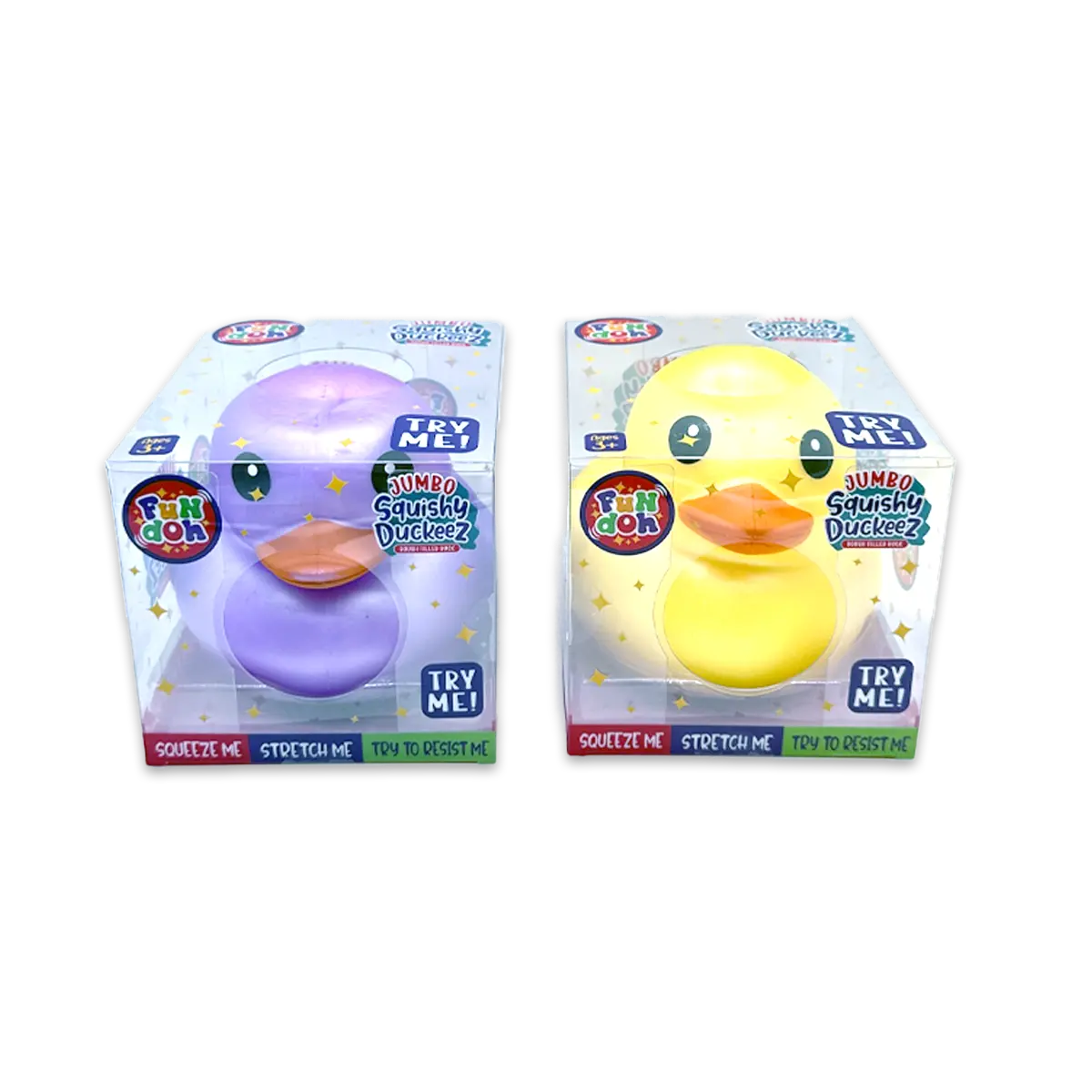 Fun Doh Jumbo Squishy Duckeez - 4 Pieces Per Retail Ready Display 25291 KIPP BROTHERS
