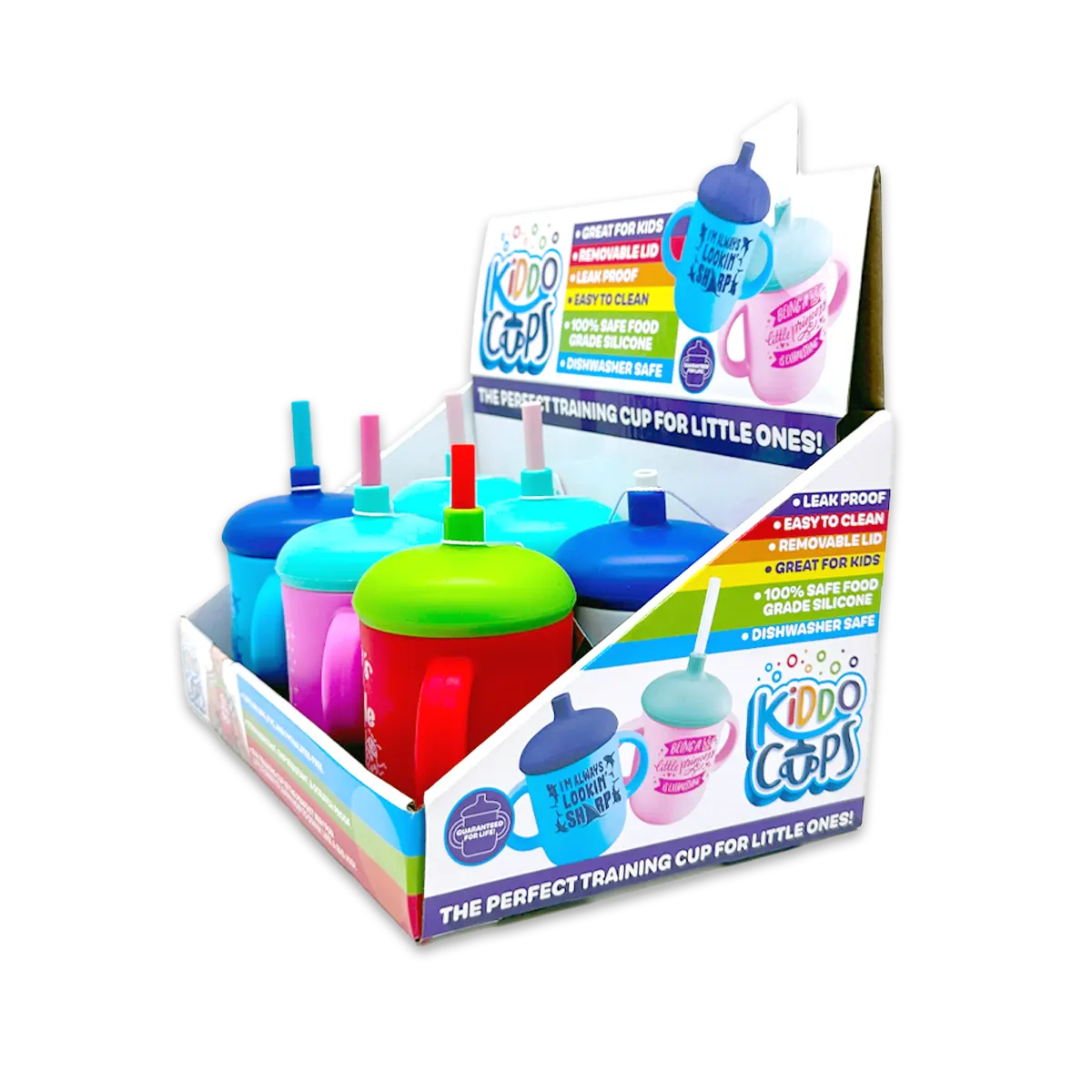 Silicone Kids Toddler Training Kiddo Cups - 6 Pieces Per Retail Ready Display 25297 KIPP BROTHERS