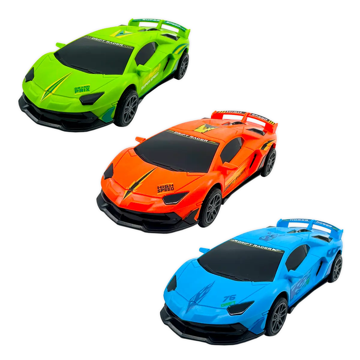 Sideways Drift Racers - 12 Pieces Per Retail Ready Display 25301 KIPP BROTHERS