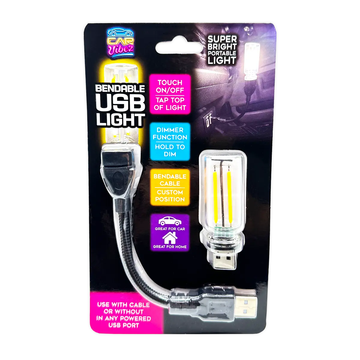 Bendable USB Touch Vintage Lantern Light - 6 Pieces Per Display 25304 CAR VIBEZ