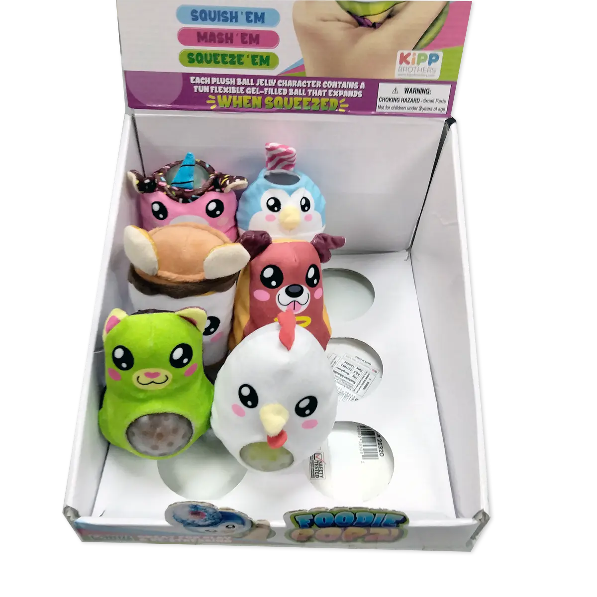 Foodie Popz Squeeze Toy - 6 Pieces Per Retail Ready Display 25320 KIPP BROTHERS