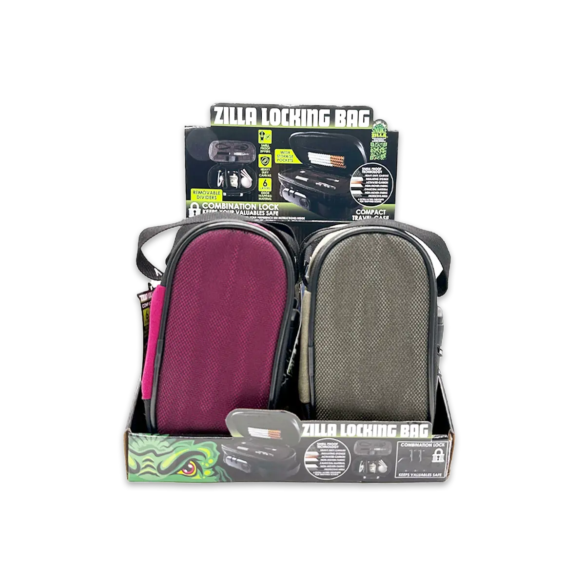 Zilla Locking Bag - 6 Pieces Per Retail Ready Display 25328 SMOKEZILLA