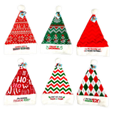Christmas Santa Winter Hat with Merchandising Hang Strip - 6 Pieces Per Pack 25332 NOVELTY INC