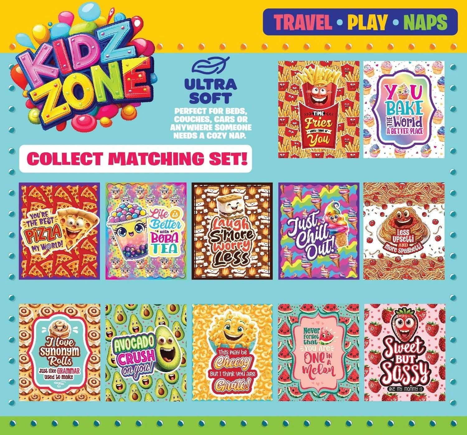 Kids Zone Plush Assortment Floor Display - 30 Pieces Per Retail Ready Display 88566 KIPP BROTHERS