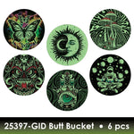 Glow In The Dark Lid Butt Bucket Ashtray with LED Light - 6 Per Retail Ready Display 25397 SMOKEZILLA