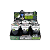 Glow In The Dark Lid Butt Bucket Ashtray with LED Light - 6 Per Retail Ready Display 25397 SMOKEZILLA