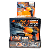 3-in-1 Rechargeable Vacuum Blower Pump 20 Watts - 4 Pieces Per Retail Ready Display 25403 ROUGHNECK