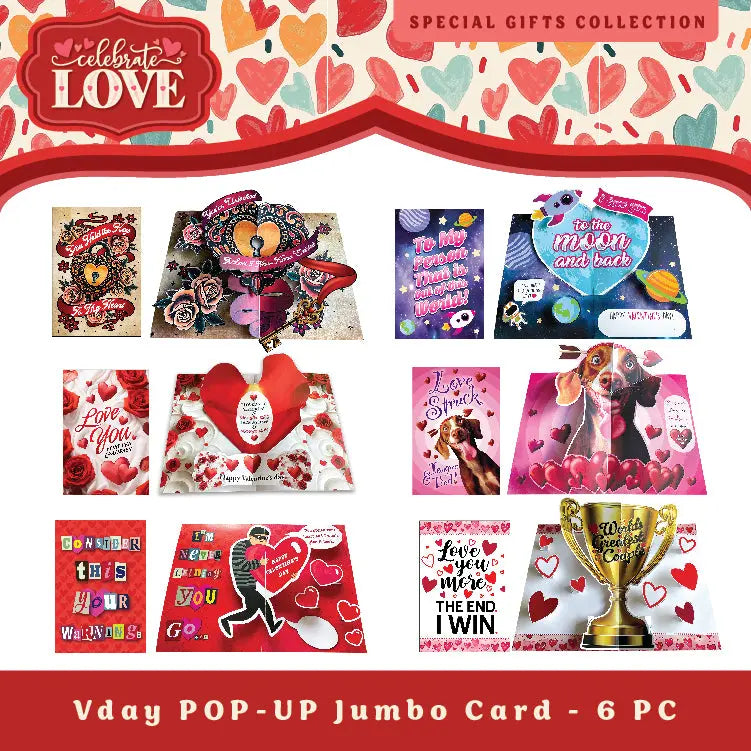 Valentine's Day Glass and Gift Assortment Floor Display - 57 Pieces Per Retail Ready Display 88574 KIPP BROTHERS