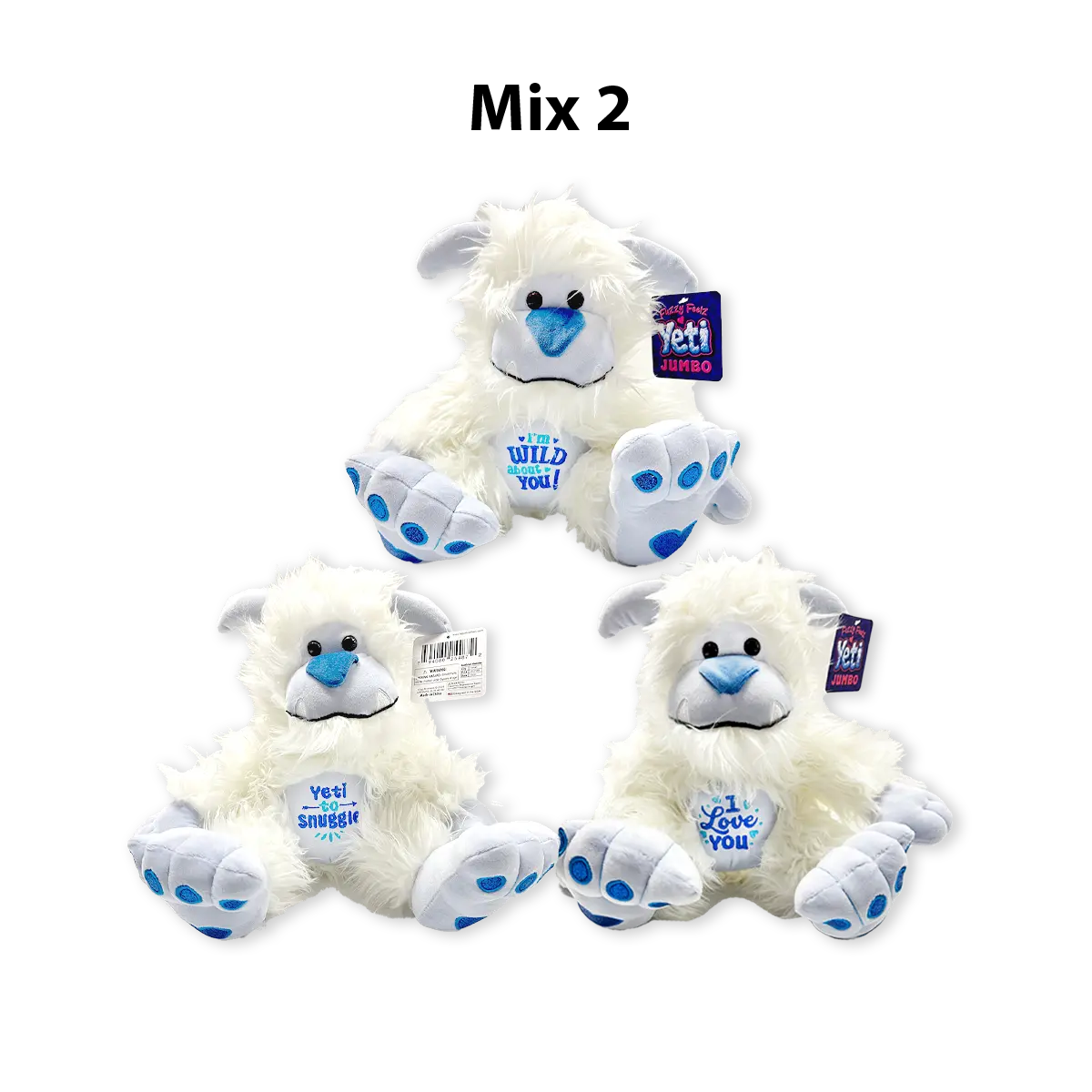 Jumbo Light-Up Plush Snow Yeti - 2 Pieces Per Pack 26090 KIPP BROTHERS