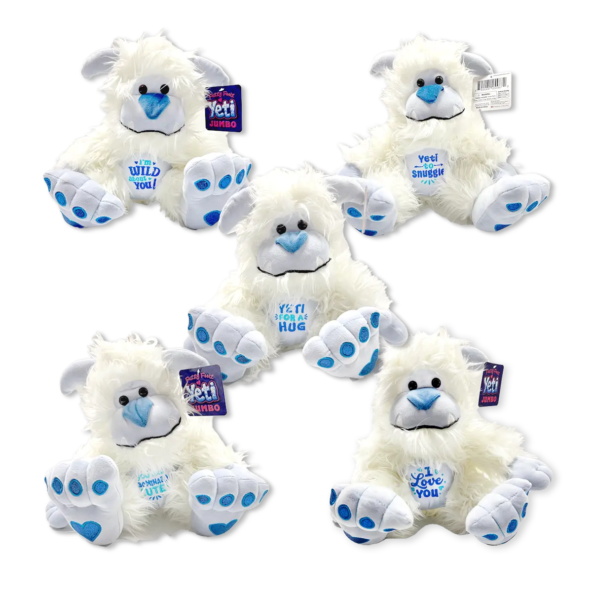 Jumbo Light-Up Plush Snow Yeti - 2 Pieces Per Pack 26090 KIPP BROTHERS
