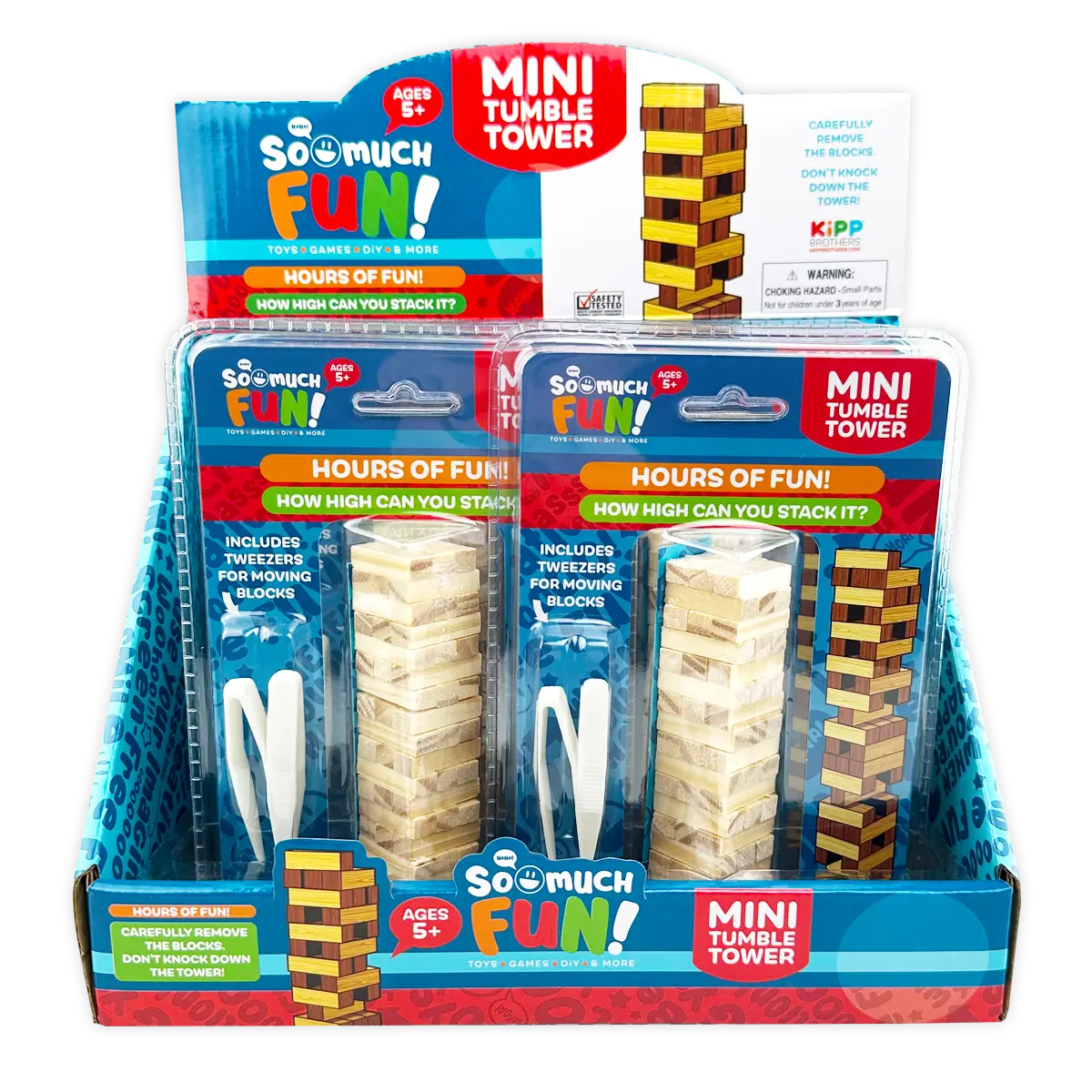 Classic Mini Tumble Tower Wooden Game - 6 Pieces Per Display 25491 KIPP BROTHERS