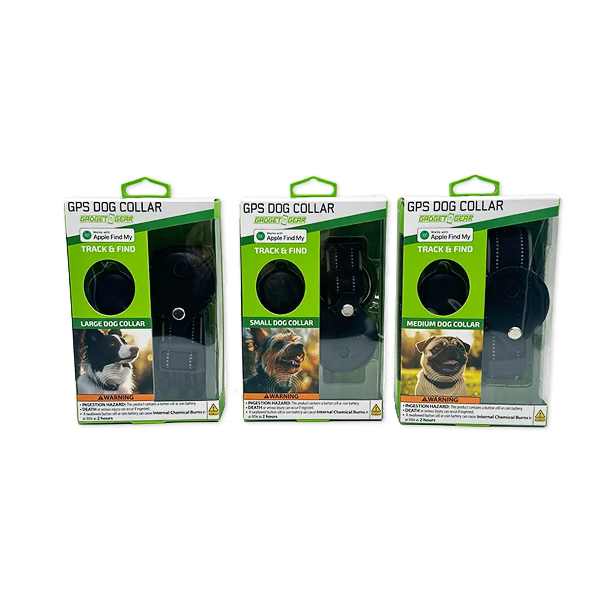 GPS Dog Collar Tracker Apple Find My™ Compatible - 6 Pieces Per Retail Ready Display 25750 GADGET GEAR