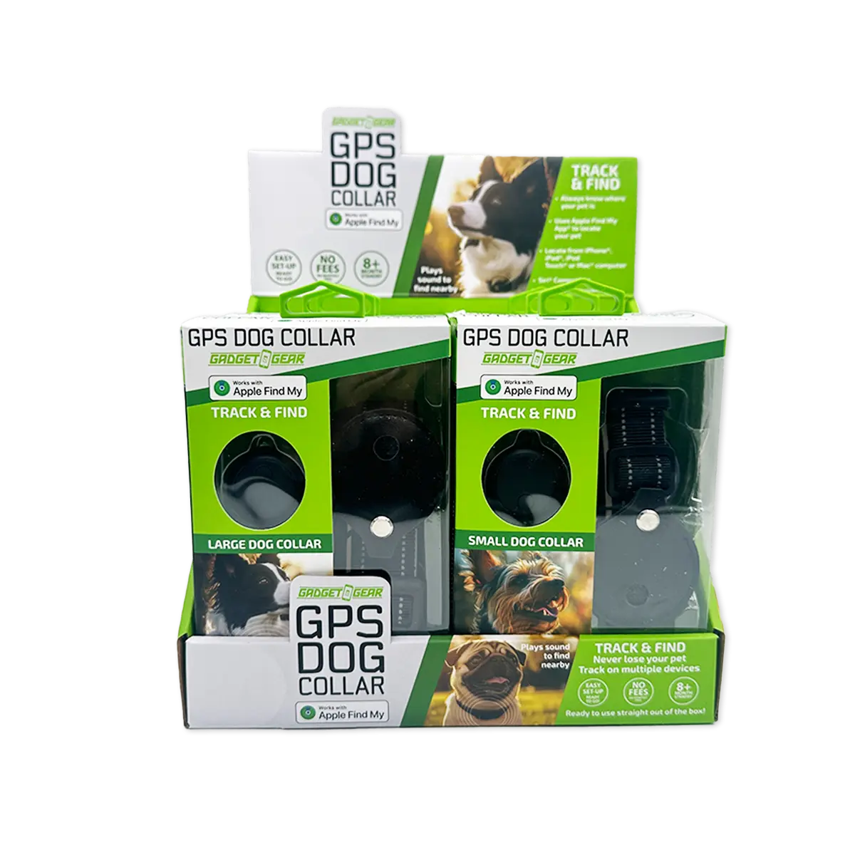 GPS Dog Collar Tracker Apple Find My™ Compatible - 6 Pieces Per Retail Ready Display 25750 GADGET GEAR